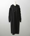 レディース 春 秋 ポンチ素材 カジュアル 上品/グレー/ブラック/M/プチフリル/ポケット/長袖