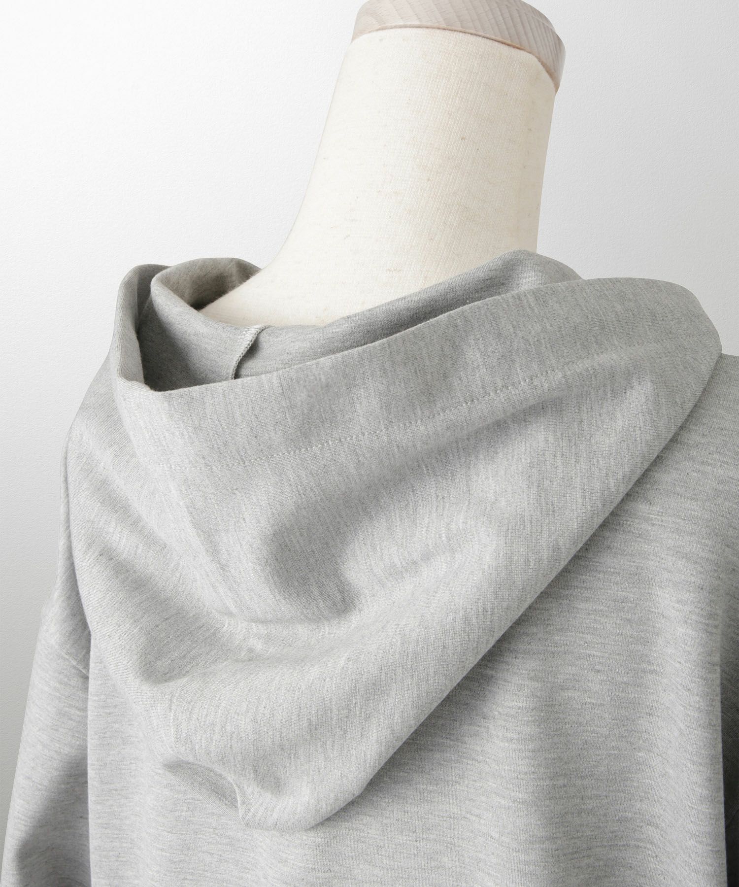 レディース 春 秋 ポンチ素材 カジュアル 上品/グレー/ブラック/M/プチフリル/ポケット/長袖