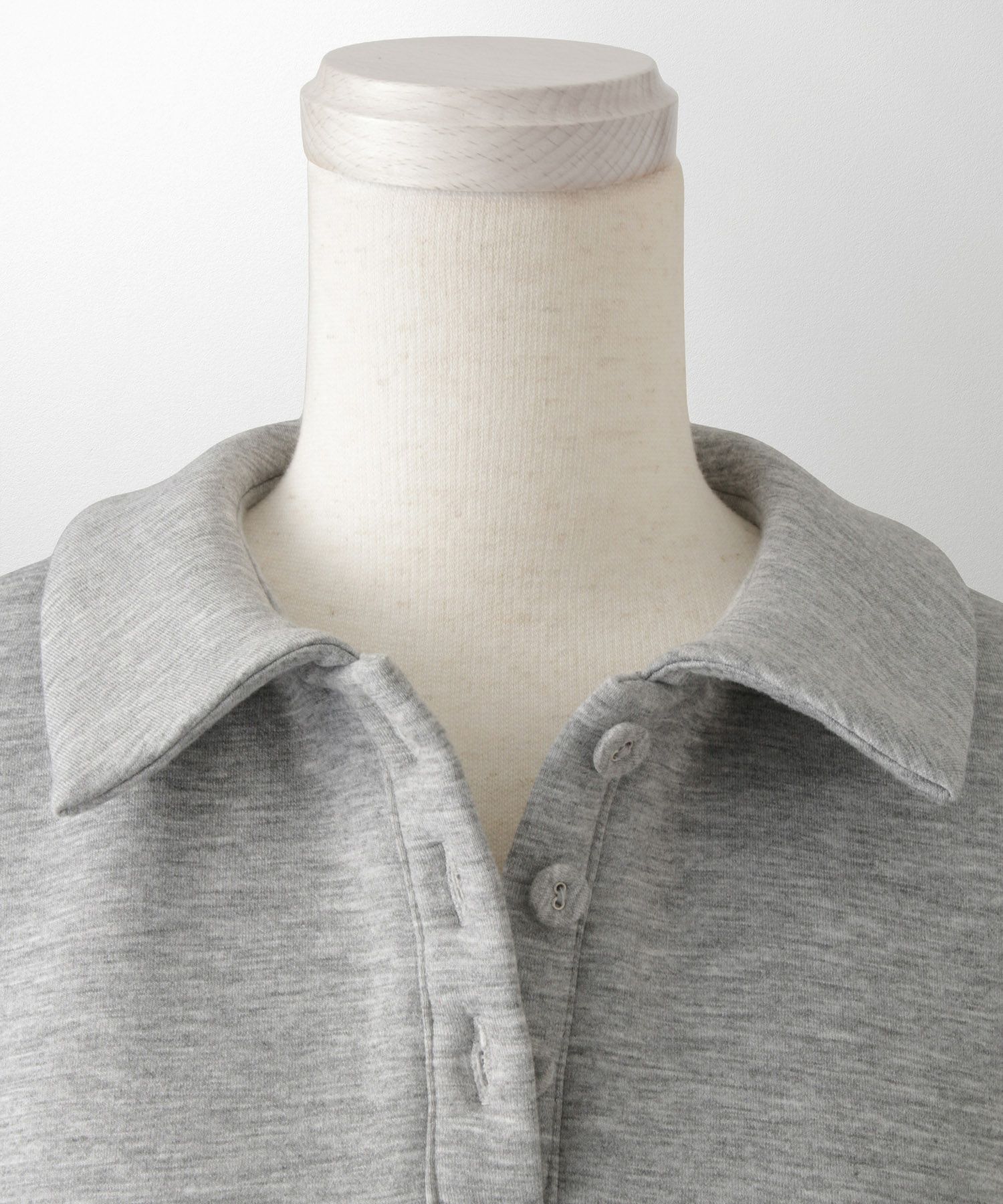 レディース 春 プルオーバー 上品 カジュアル/ホワイト/グレー/ブラック/M/ポロ襟/長袖