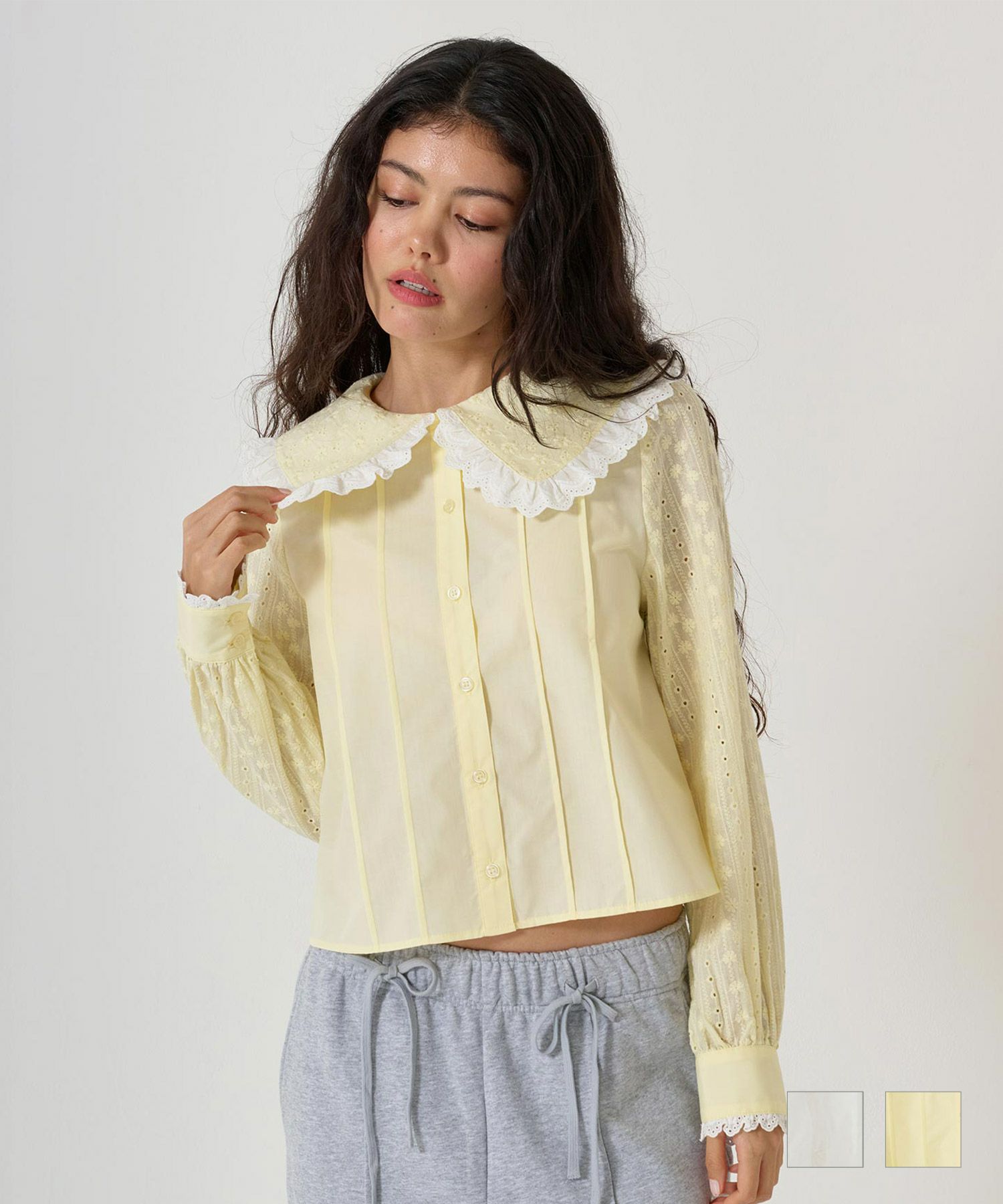 トップス/ブラウス/レース/ドッキング