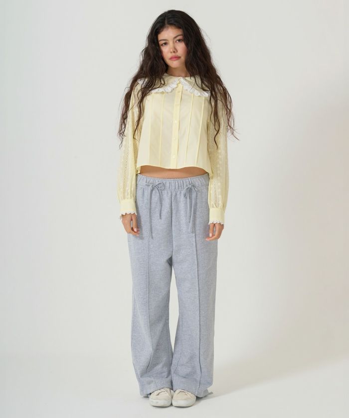 Early-Autumn-SALE ビッグカラー ドッキングブラウス TINA