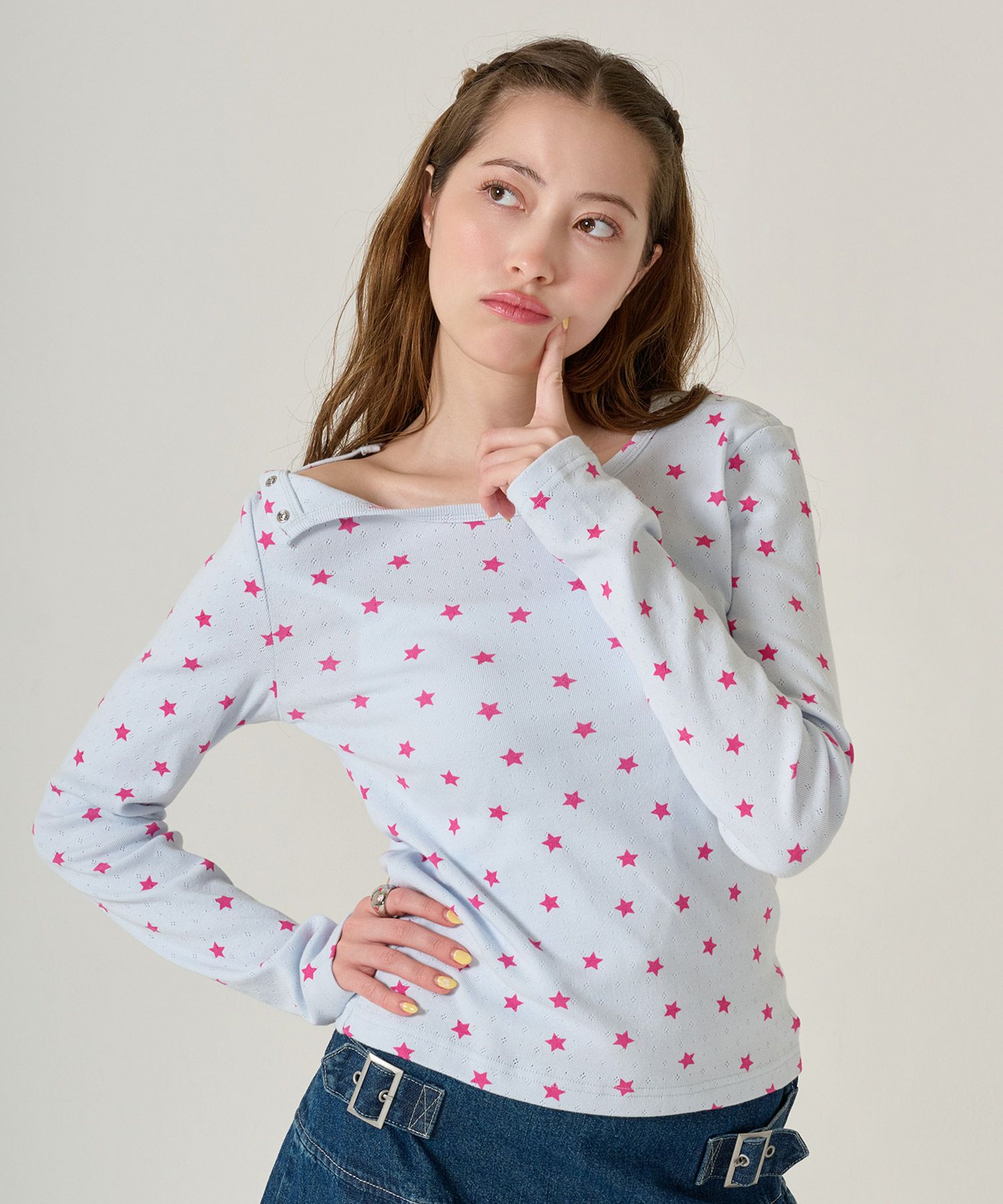 カットソー/トップス/ロンT/スター