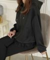 セレクト パーカー レディース ライトアウター おしゃれ かわいい きれいめ 白黒 春秋 ジョイントスペース