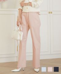 ウエスト調整美シルエットデニムパンツlerevevanillerライトブルー/ピンク/インディゴ