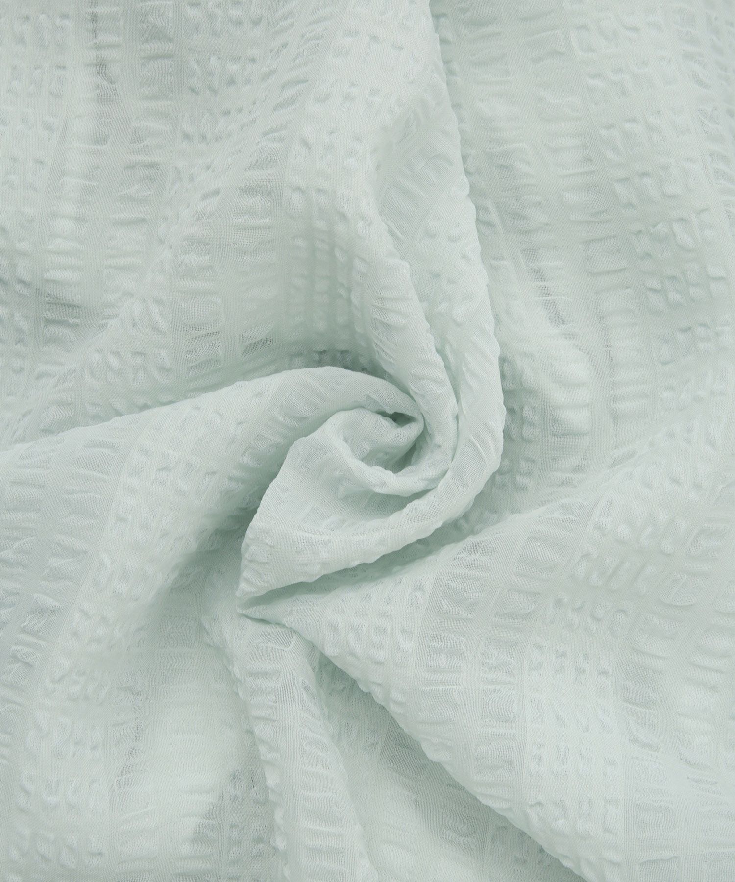 ギンガムチェック  ロング シアー フリル  ピンクベージュ/ブルーグリーン/M