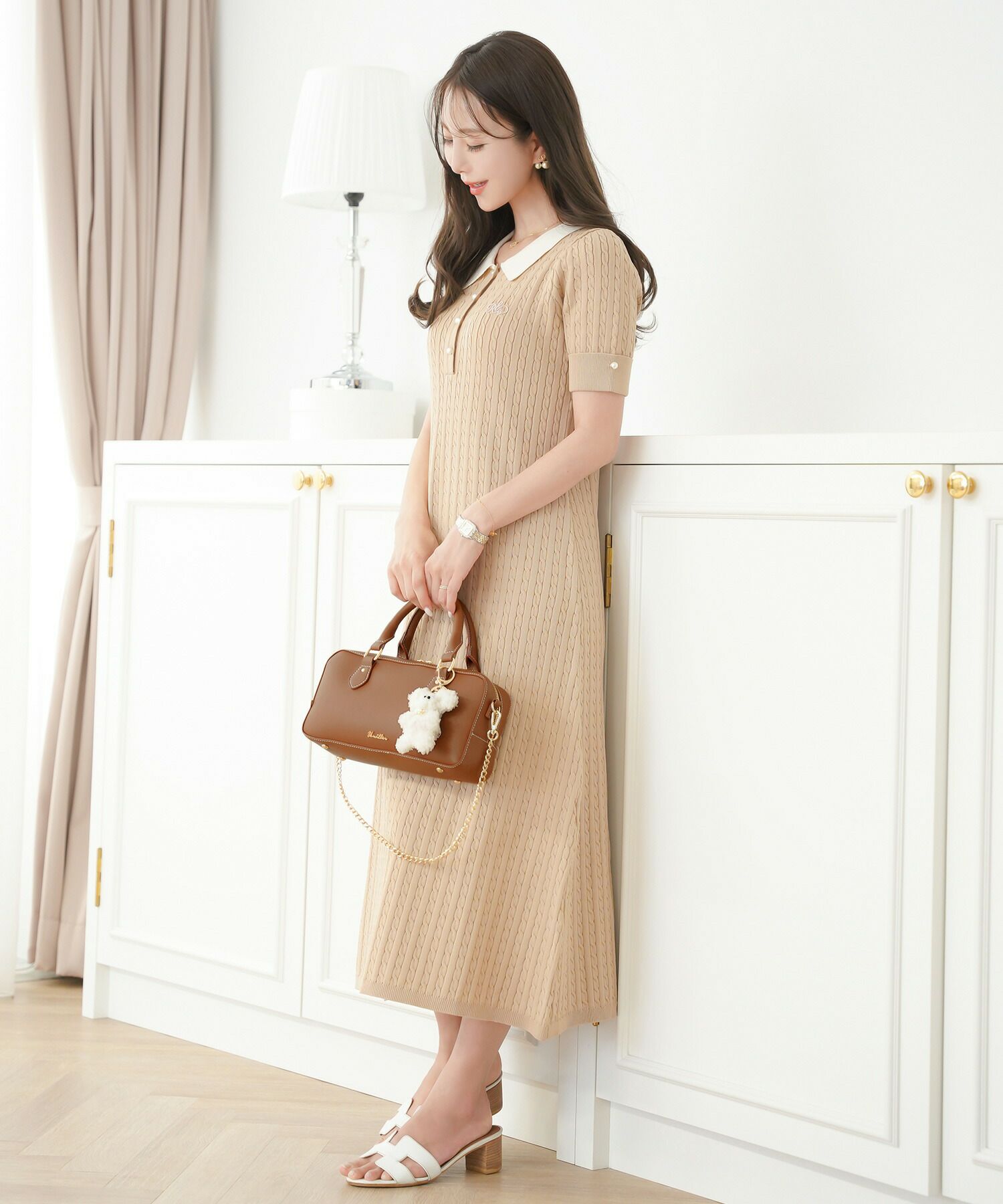 レディース/セット/ぬいぐるみ/ぬい活/バッグ/横長/ボストンバッグ/2点セット