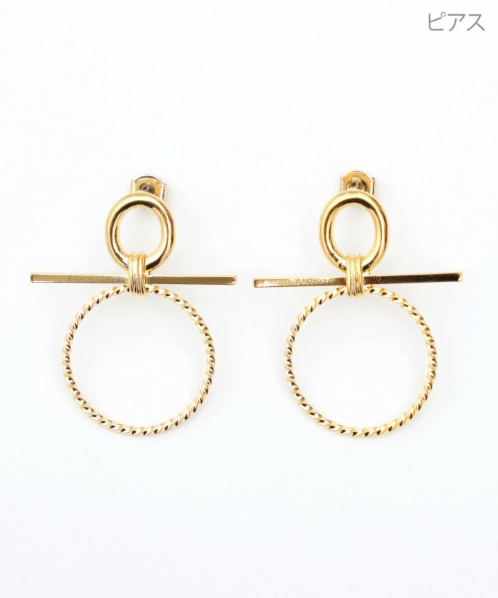 リボン リング ピアス イヤリング Ribbon Ring Pierce Earring