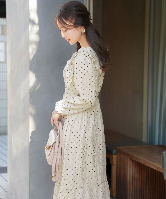 肩リボン アソートパターン ワンピース le reve vaniller 全3色