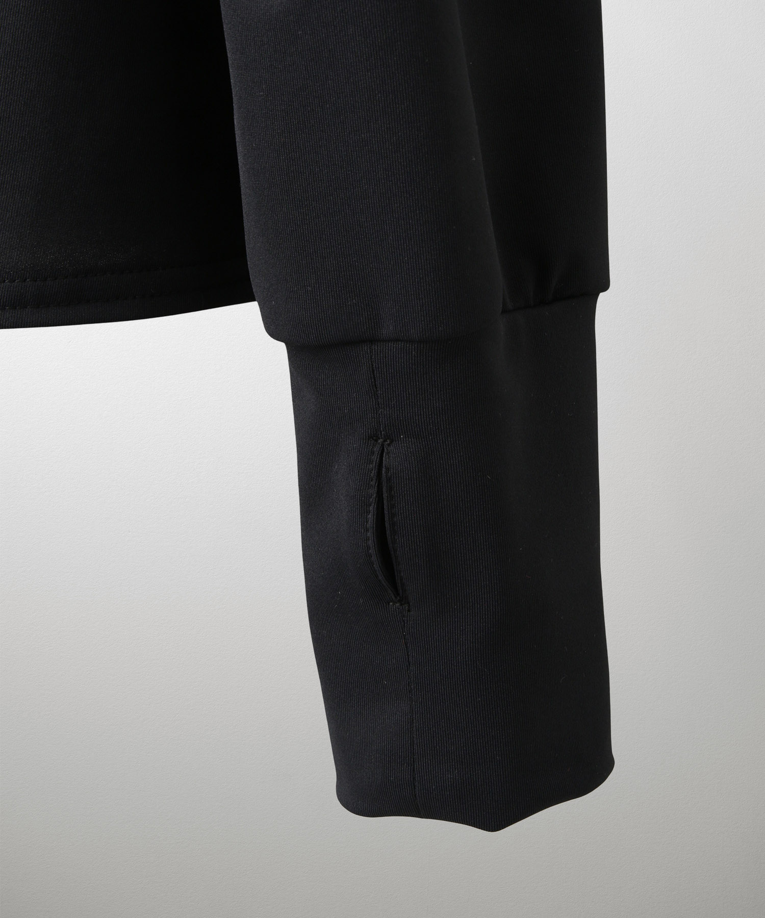 レディース 春 夏 吸水速乾 薄手 オフィス レジャー パーカー ホワイト/ブラック/M/ハイネック/ペプラム/指穴/長袖