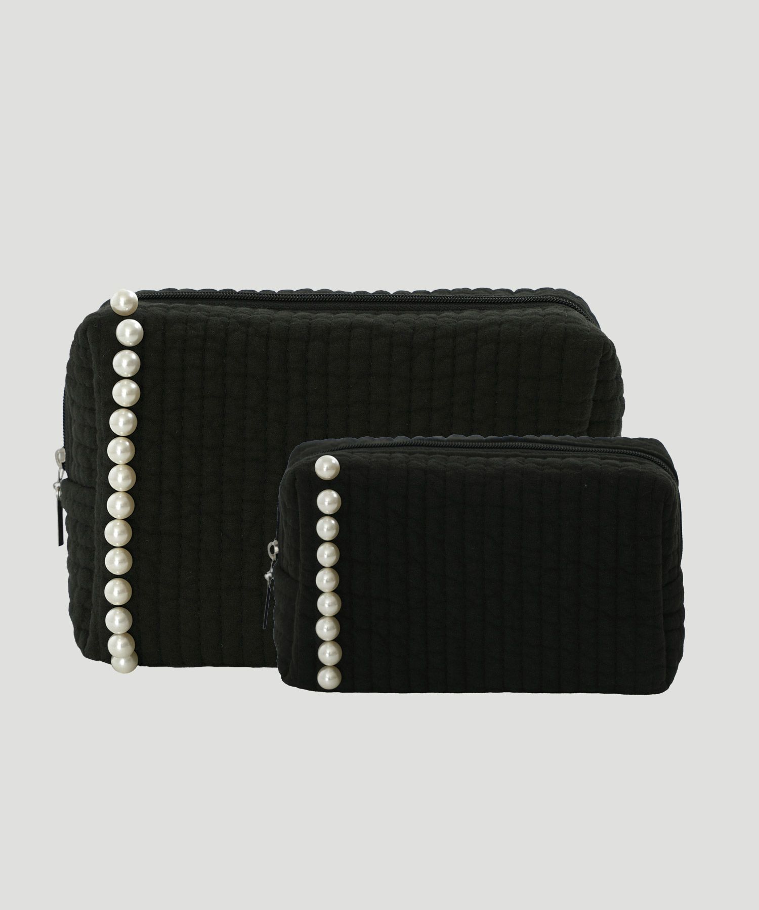 ポーチ パール ヌビ 韓国 セット ジョイントスペース アイボリー/ピンク/グレー/チャコール/ブラック/フリー