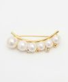 カーブ ライン パール ブローチ Curb Line Pearl Brooch