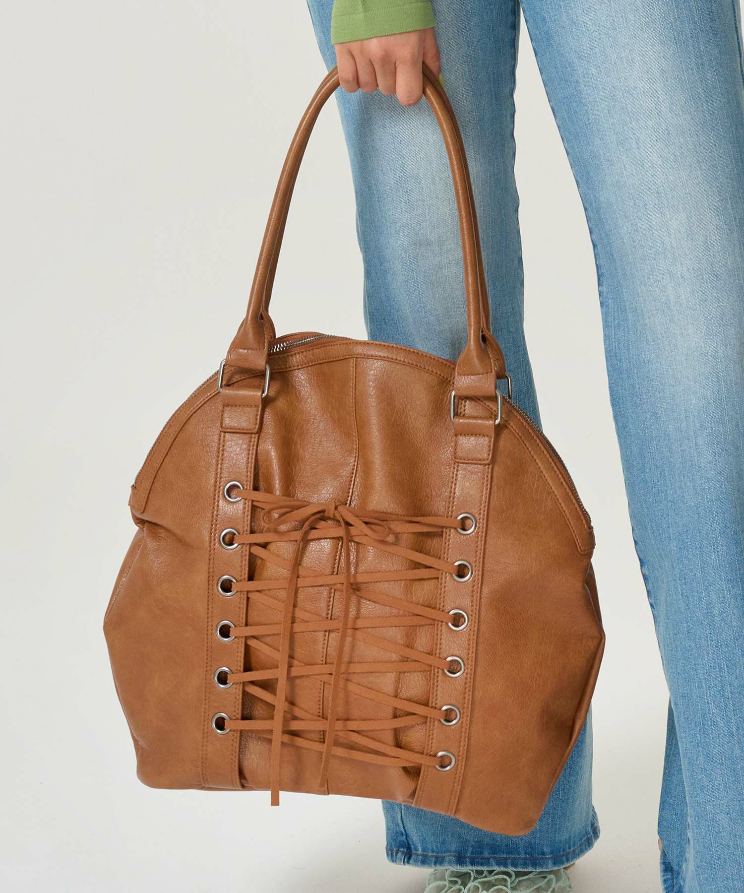 リブドッキングフェイクレザーブルゾン | Kana | TINA：JOJUN