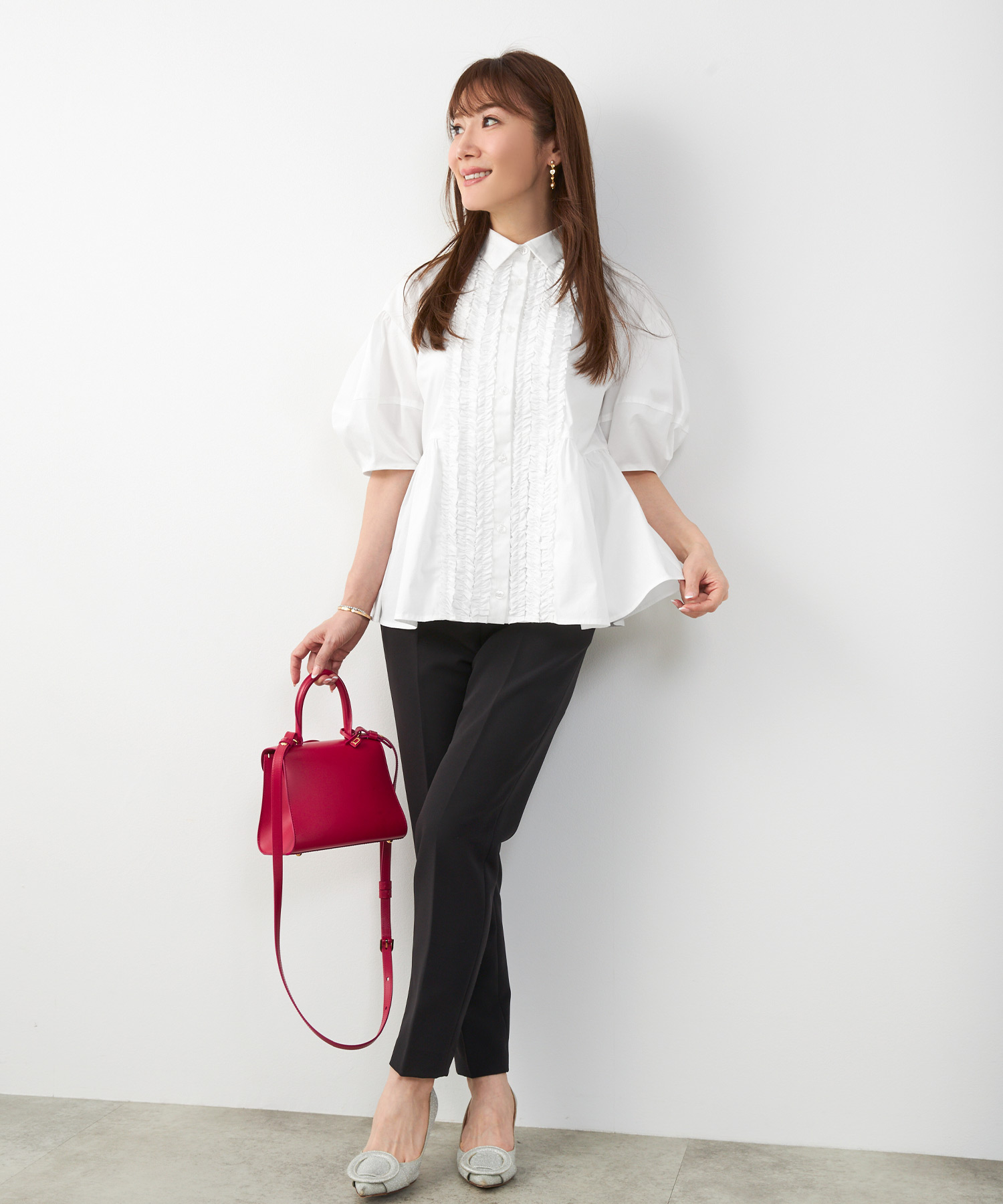 手洗い可体型カバーオフィスおしゃれフェミニン上品大人可愛いきれいめ春ジョイントスペース