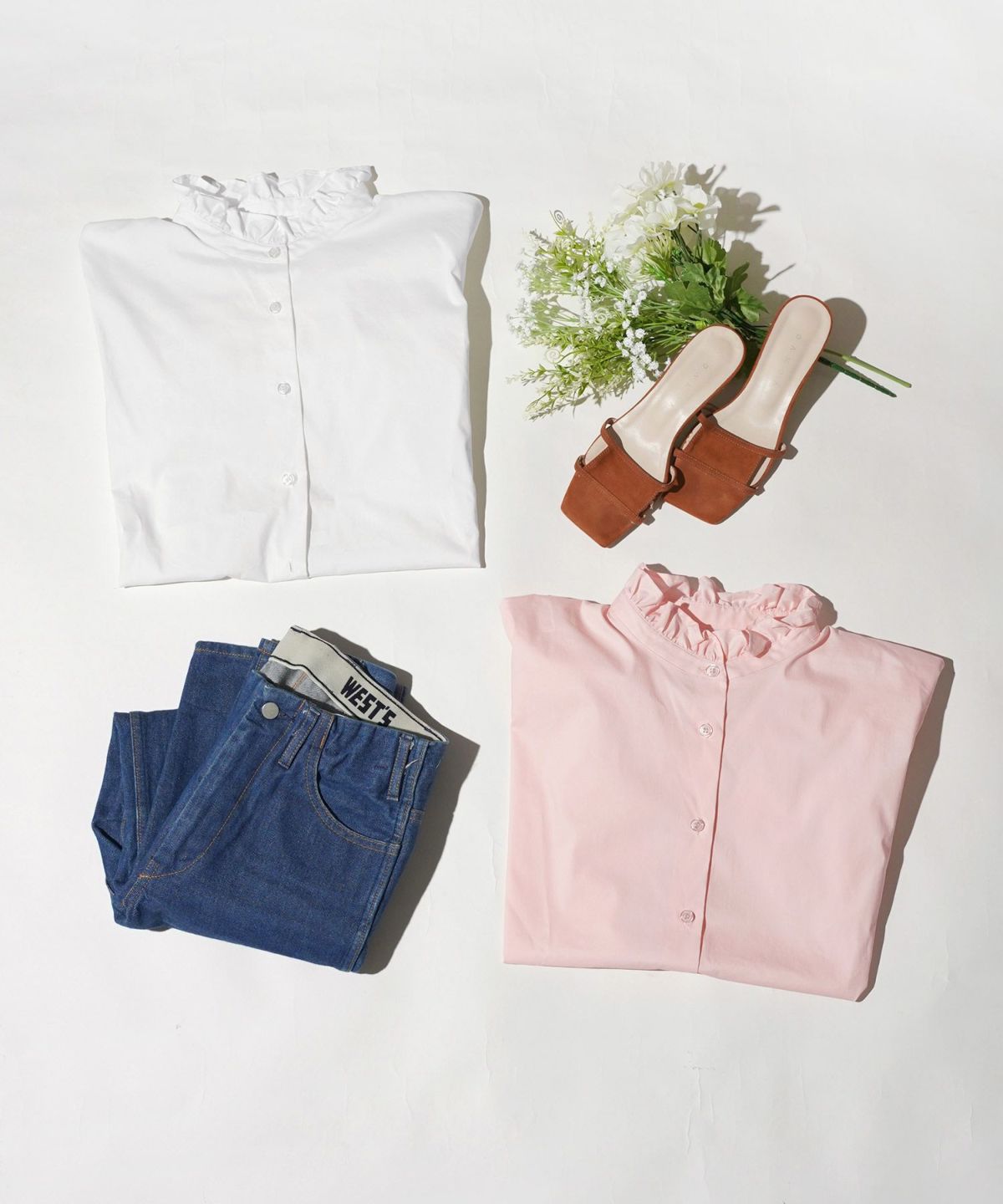 手洗い可体型カバーパフスリーブオフィスおしゃれフェミニン上品大人可愛いきれいめ春ジョイントスペース