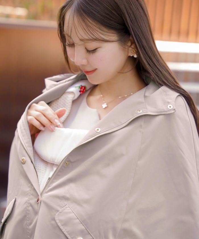 新品未使用★Vaniller 撥水 フリルヘム ポンチョ EarlyAutumn-SALE 撥水 フリルヘム ポンチョ le reve vaniller