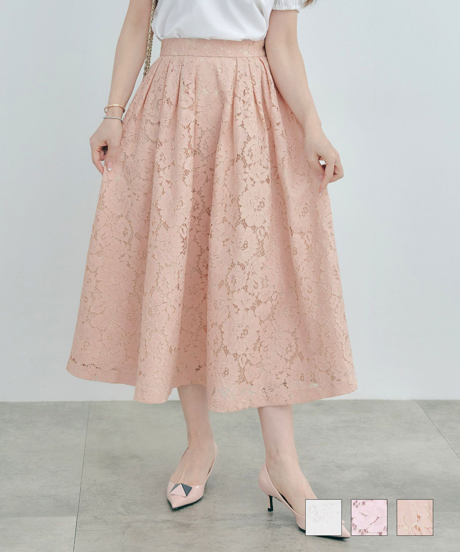 レースふんわりスカートLiala×PG