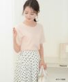 レディース/Tシャツ/トップス/夏/春/半袖/クロップド丈/ショート丈/コンパクト丈/ミディアム/普通/S/M/サイズ展開/丈違い/短め/クルーネック/キラキラ/ホットフィックス/ロゴ/トレンド/カジュアル/オフィスカジュアル/エレガント/フェミニン/上品/シンプル
