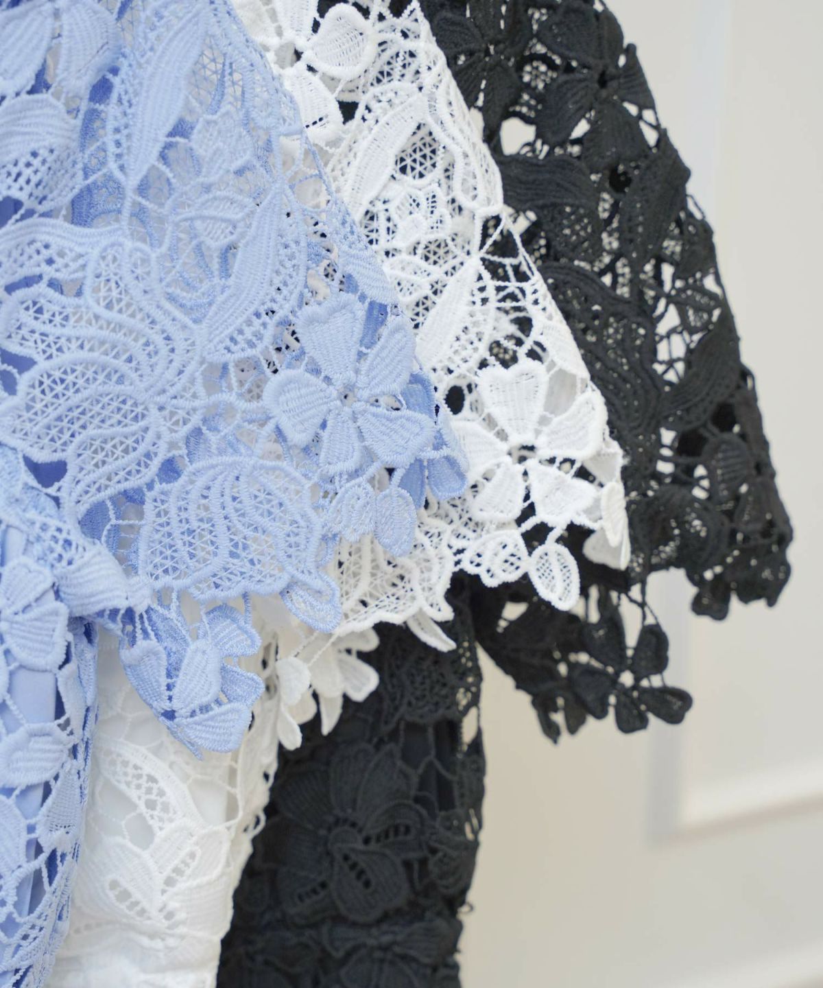 レースのワンピースレディース白黒半袖フォーマル重ね着風膝丈ウエストゴムきれいめ大人春夏ジョイントスペース