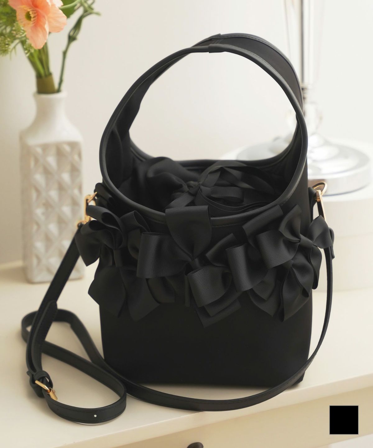 ナイロンリボン 2WAY トート バッグ Prima Scherrer