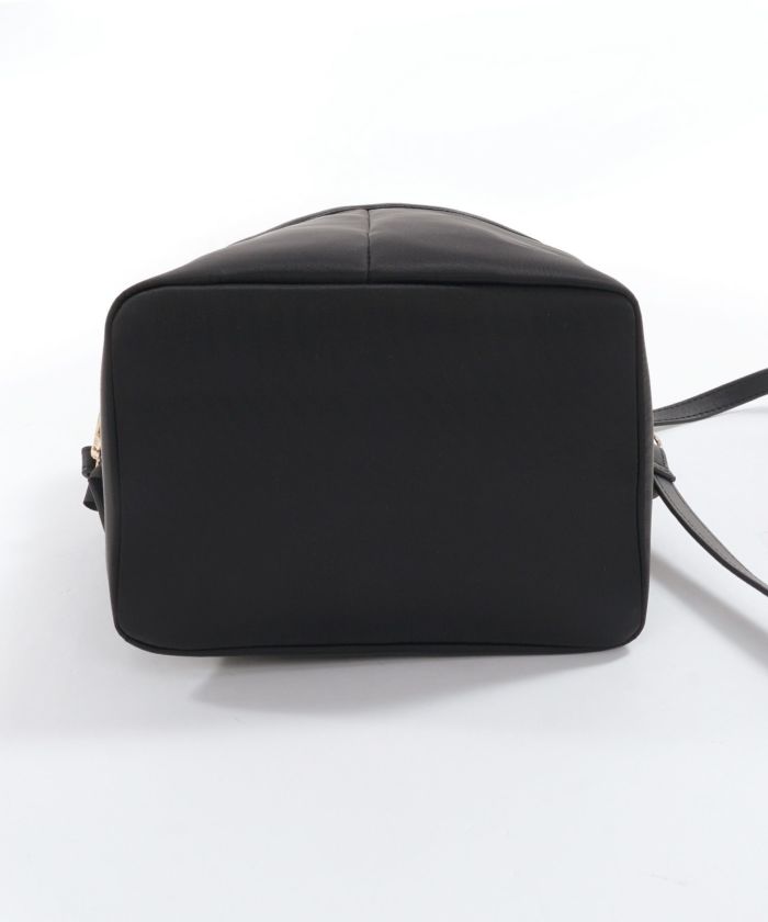 セレクト バッグ 鞄 リボン 巾着 ハンドバッグ ショルダーバッグ 紐取り外し 黒 ジョイントスペース