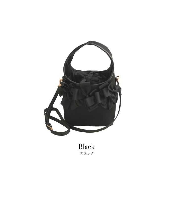 美品　アンテプリマ　黒　リボンバッグ　ハンドバッグ　ショルダー　2way kigaeru_141393001010