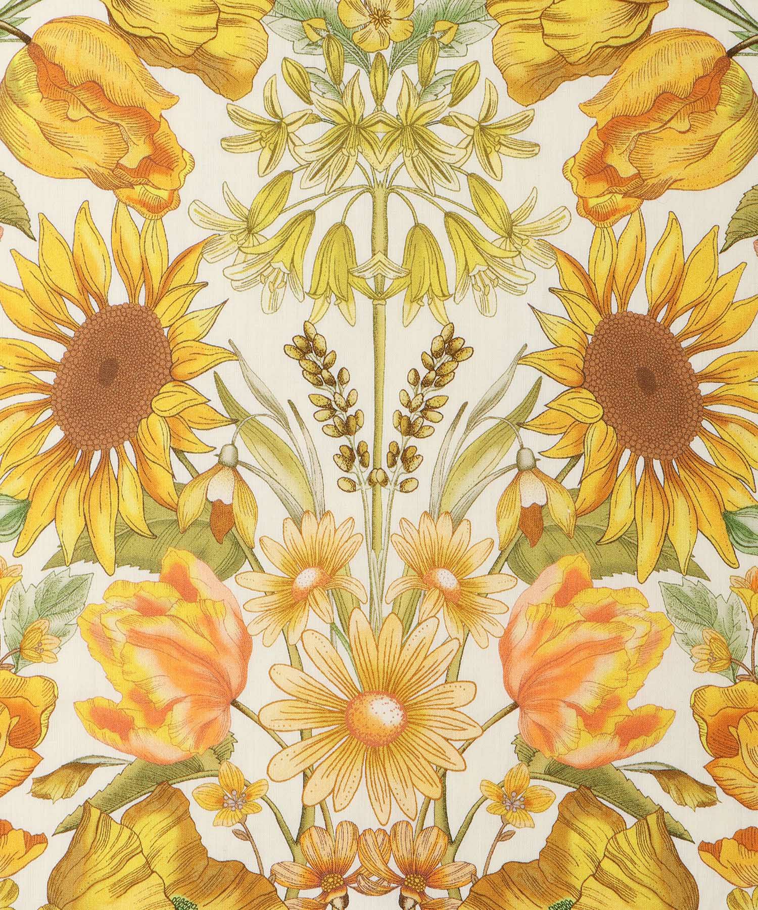 レディース ロングワンピース リゾート 花柄 リバティ柄 ノースリーブ/ミックス/イエロー/S/M