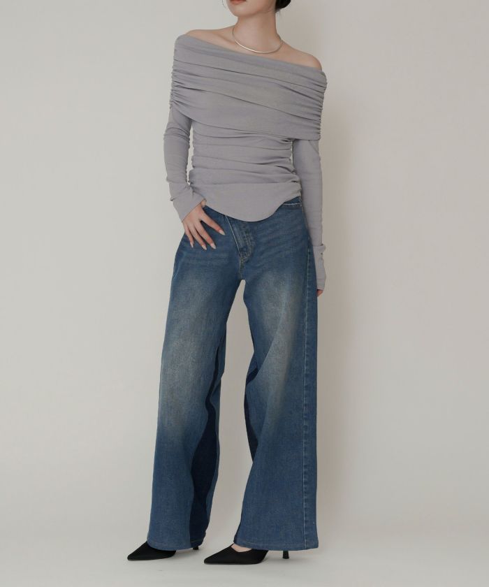 ラップ ウエスト ワイド デニム KINO THE KEI