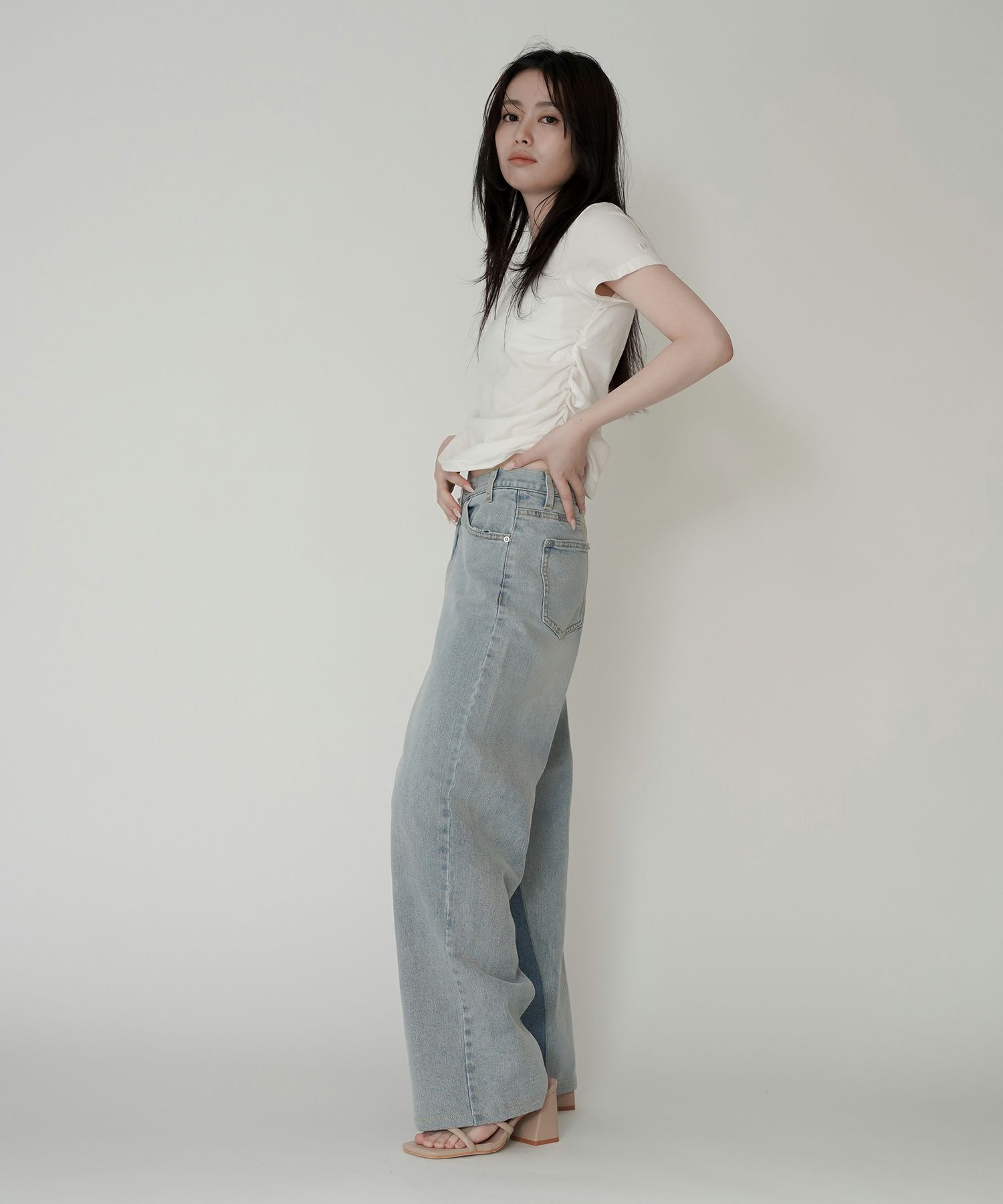 ラップ ウエスト ワイド デニム KINO THE KEI