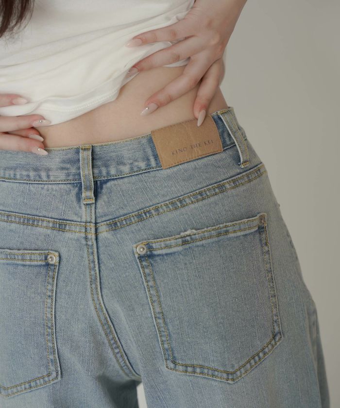 ラップ ウエスト ワイド デニム [KINO THE KEI] ラップ ウエスト ワイド デニム KINO THE KEI 全2色｜ktk721-0053【3