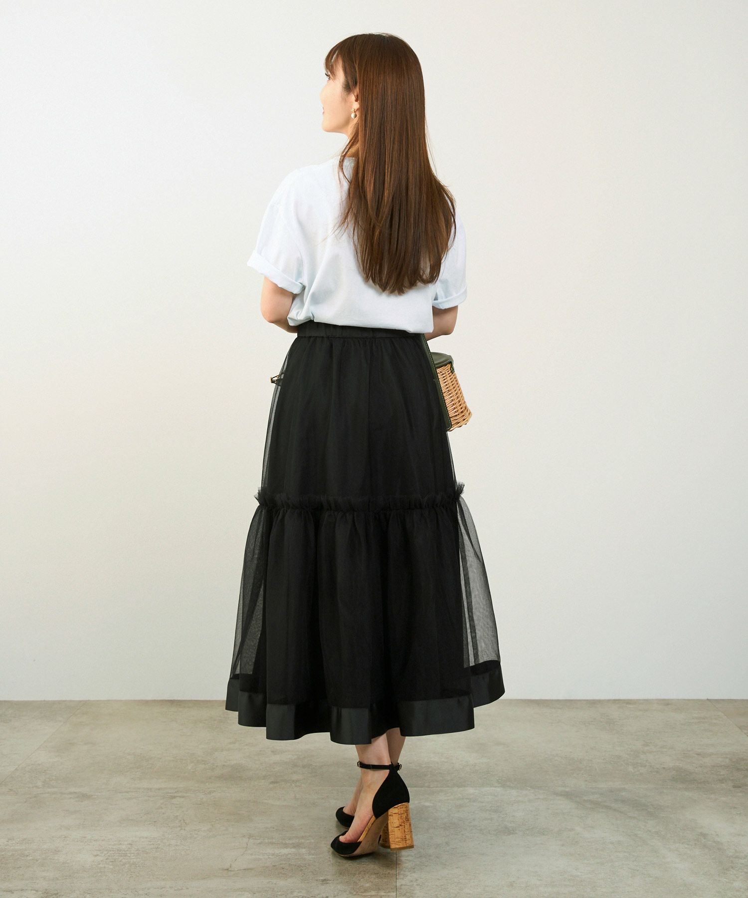 手洗い可上品きれいめエレガントふんわり大人可愛いフリルオールシーズンカジュアルフェニミンジョイントスペース