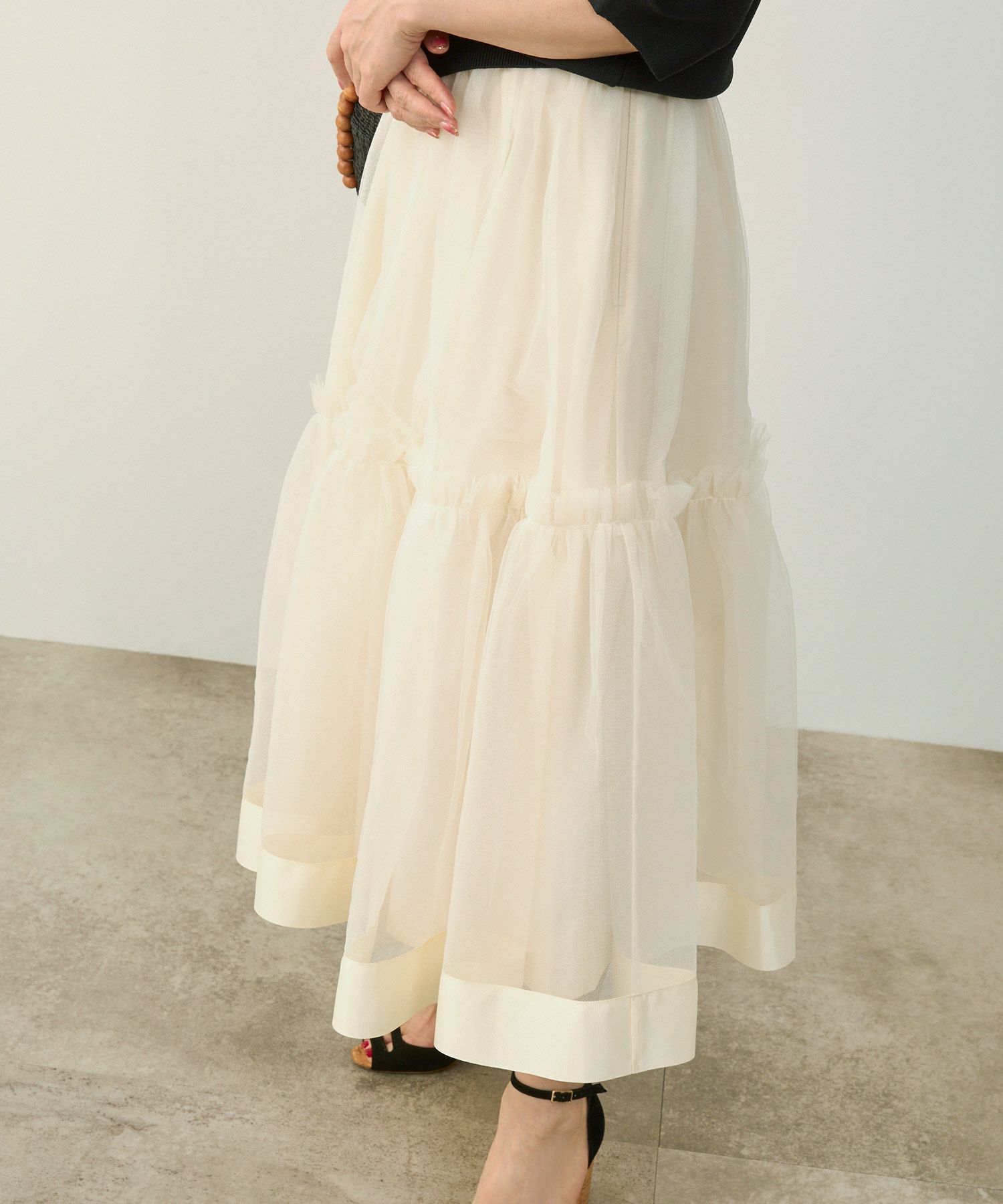 手洗い可上品きれいめエレガントふんわり大人可愛いフリルオールシーズンカジュアルフェニミンジョイントスペース