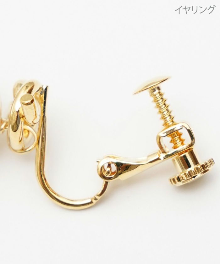 ツイスト リボン パール ピアス イヤリング Twist Ribbon Pearl Pierce Earring