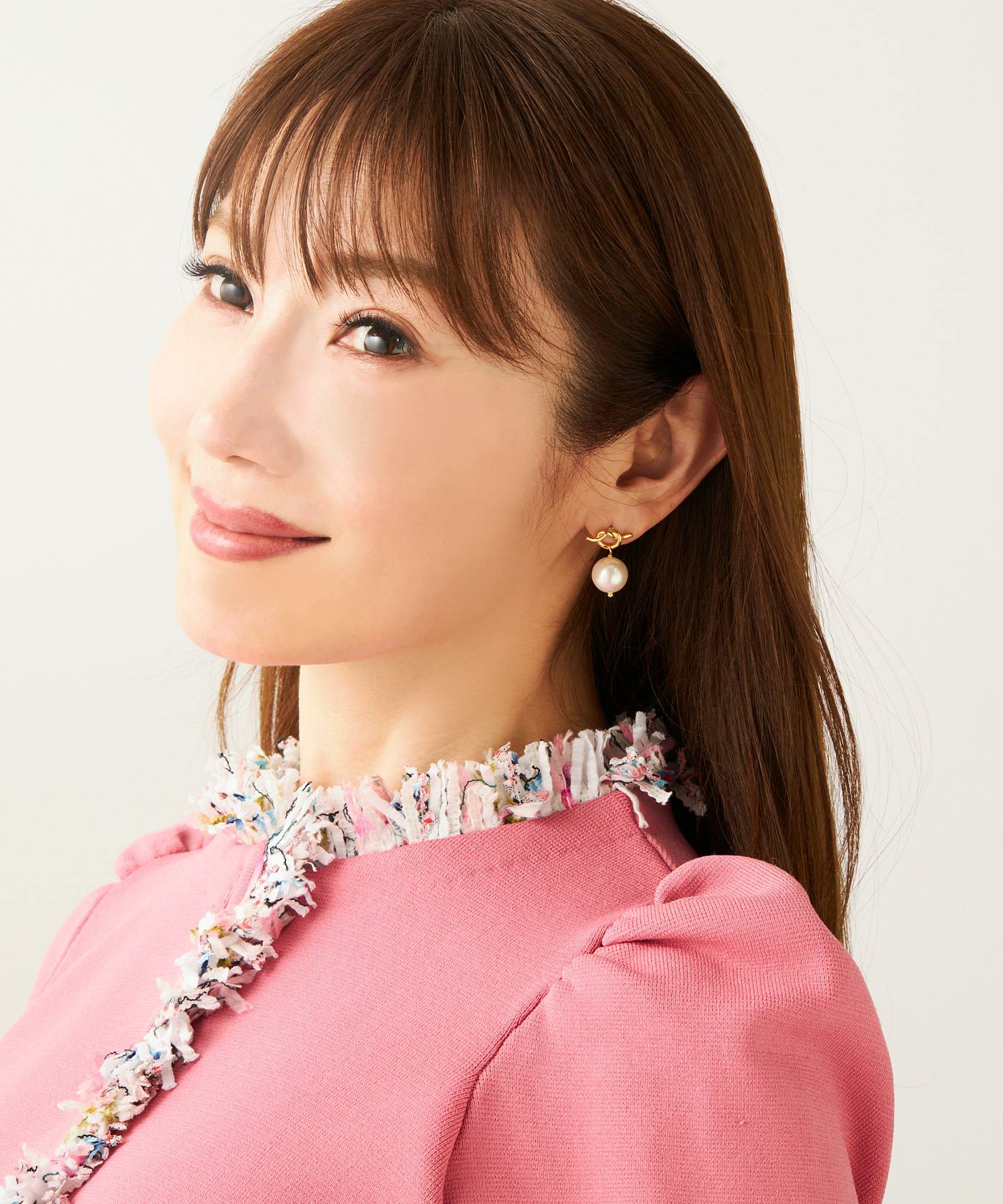 ツイスト リボン パール ピアス イヤリング Twist Ribbon Pearl Pierce Earring