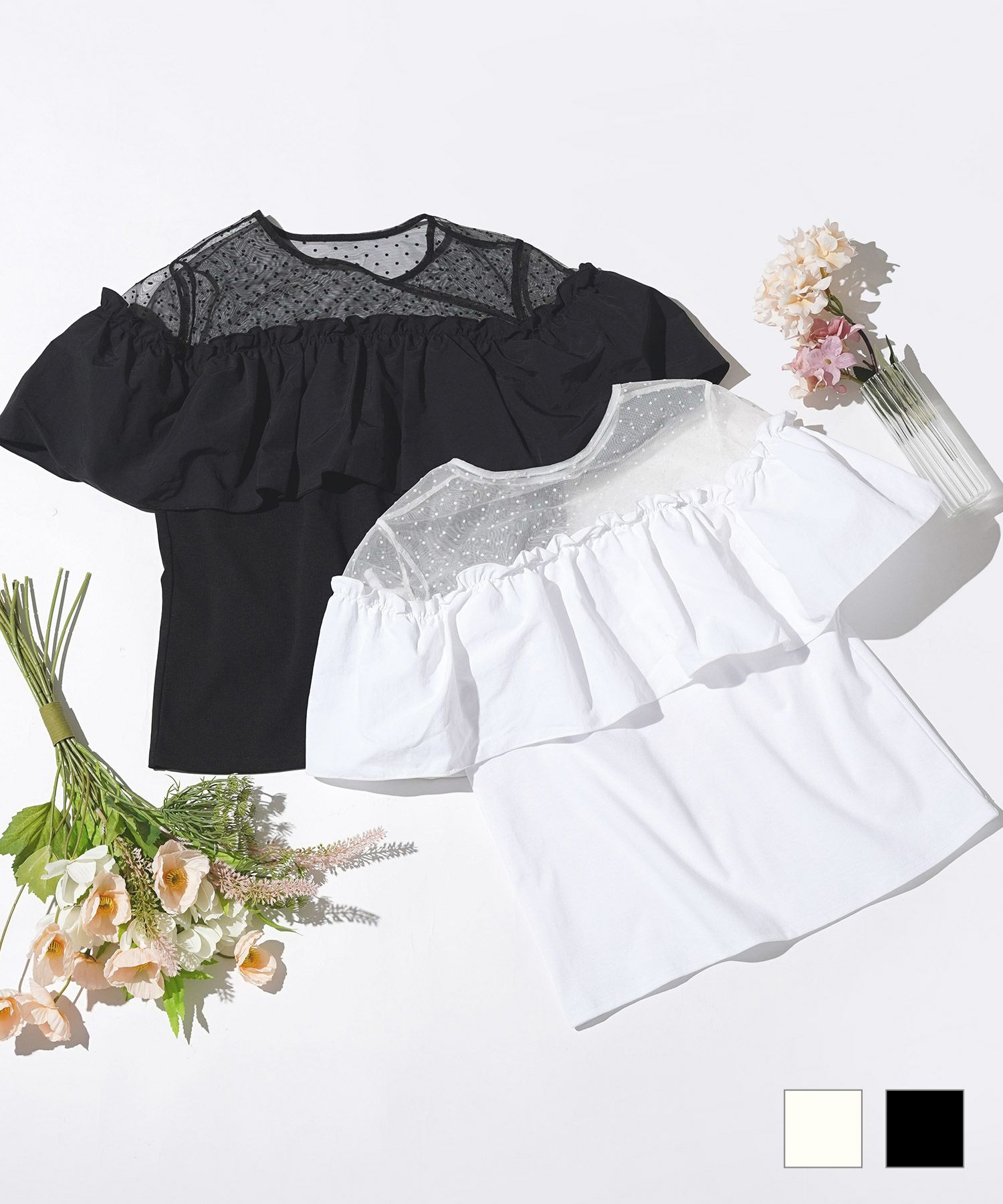 シアードットコンビ フリル カットソー Prima Scherrer