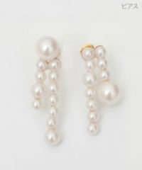 パール アシンメトリー ピアス イヤリング Pearl Asymmetry Pierce Earring