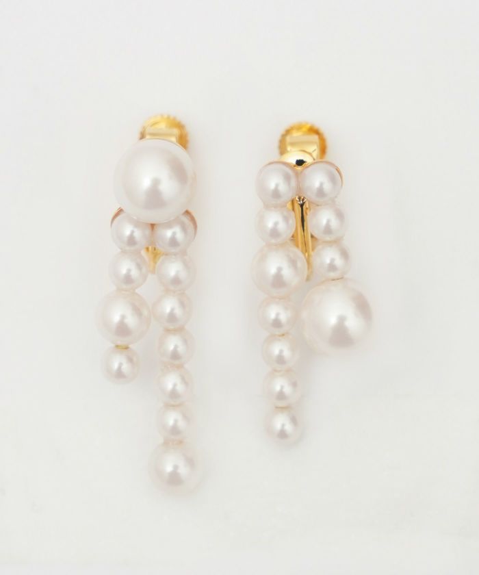 パール アシンメトリー ピアス イヤリング Pearl Asymmetry Pierce Earring