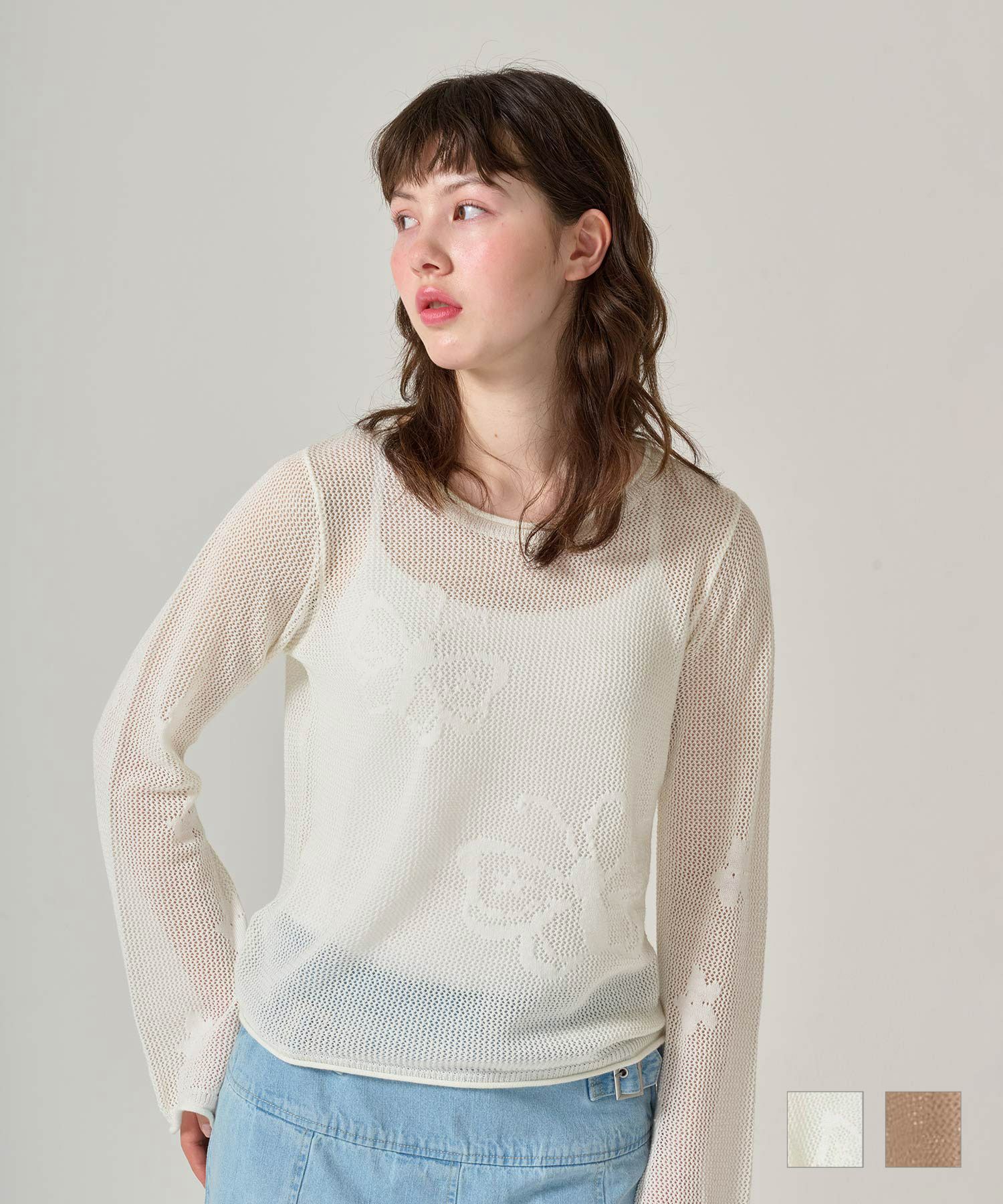 トップス/ニット/透かし編み