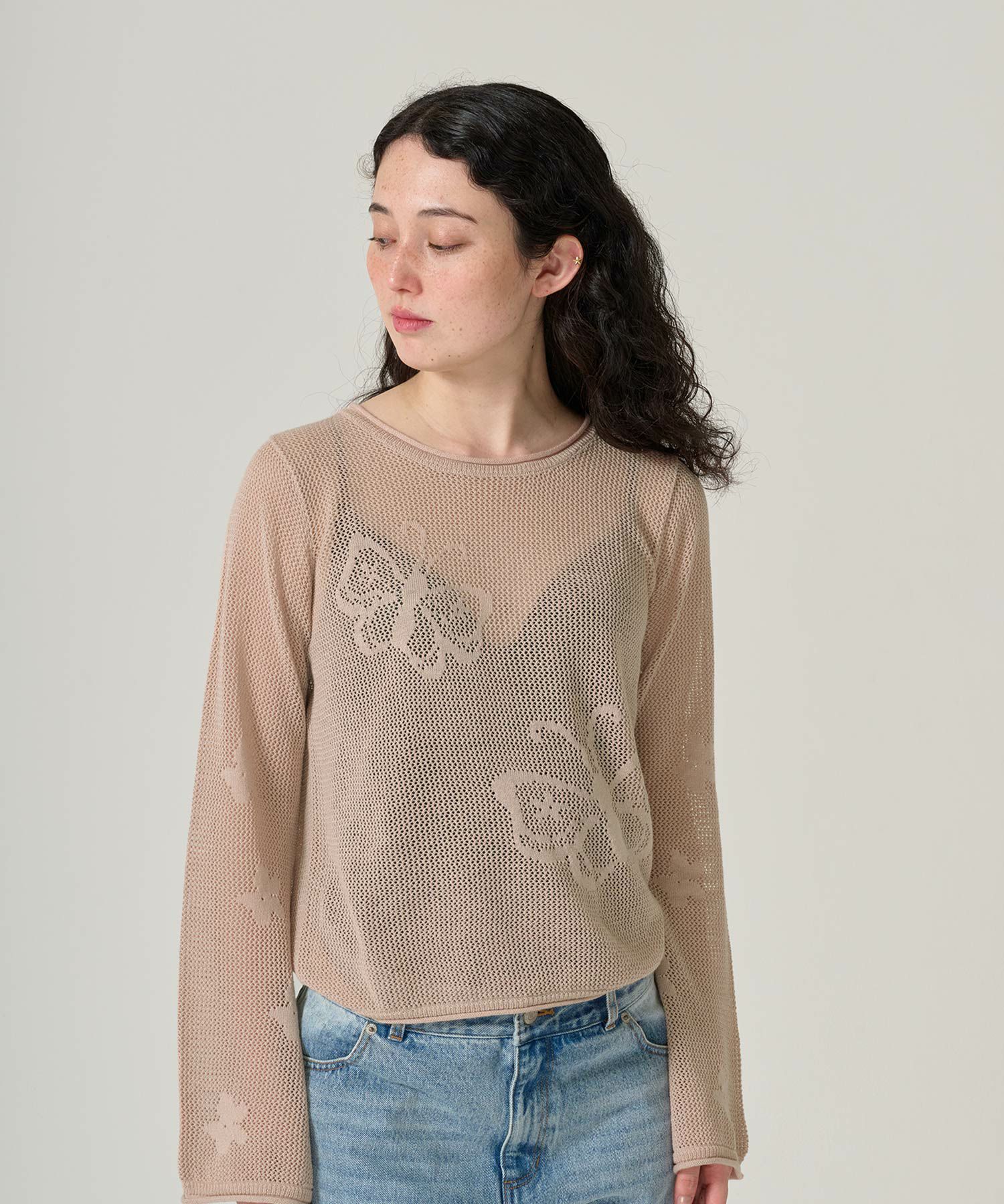 トップス/ニット/透かし編み