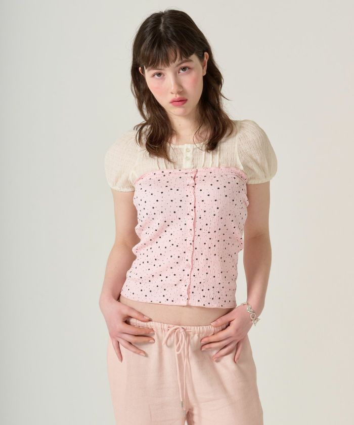 Early-Autumn-SALE スター＆ドット チューブトップ TINA：JOJUN