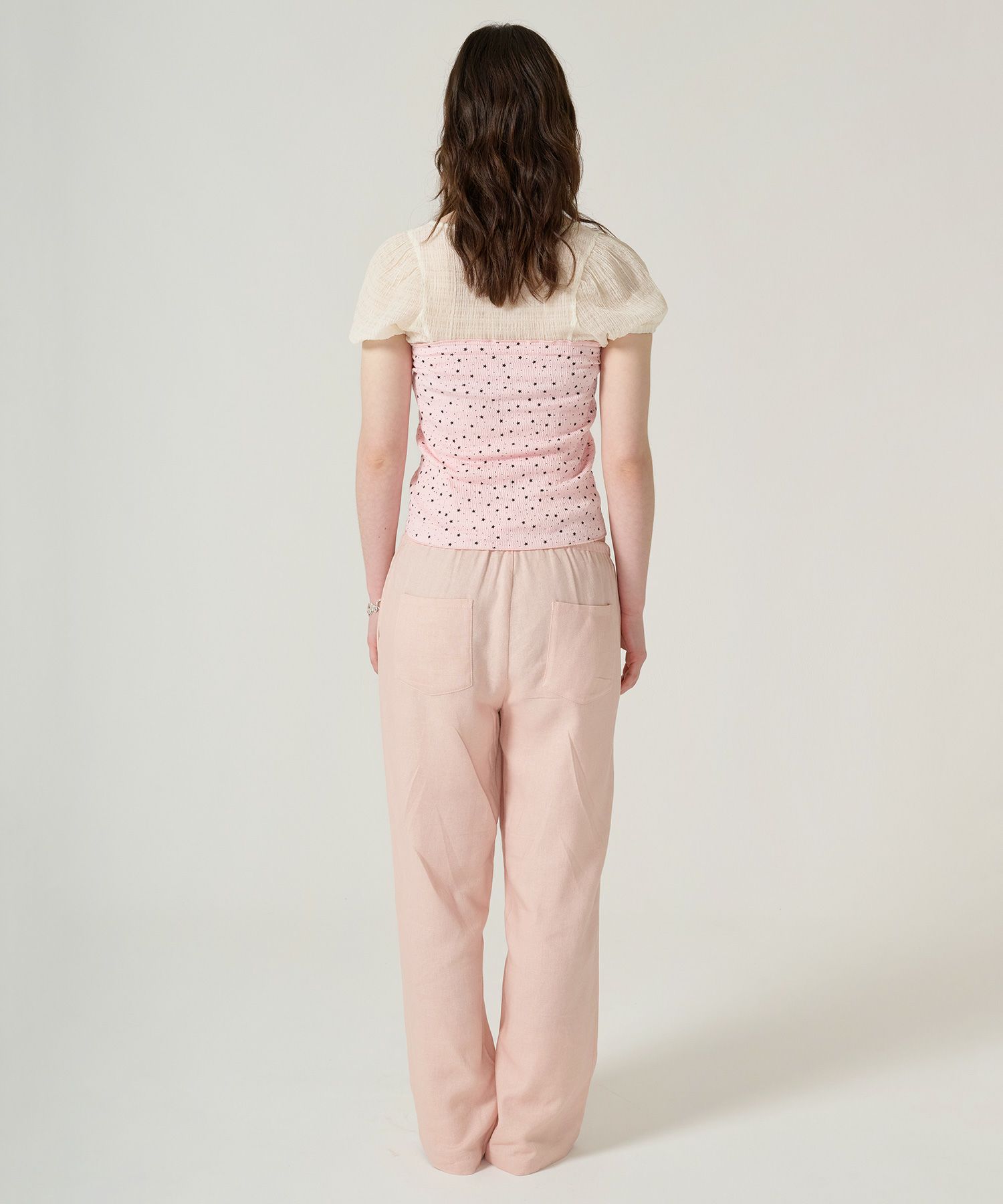 トップス/チューブトップ/スター/ドット