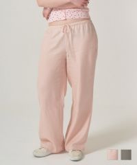 ボトムス/リラックスパンツ/ストーン付き