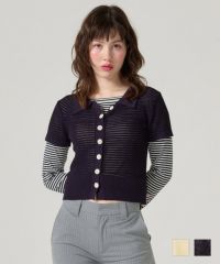 ニット/襟付きニット/シアー/トップス