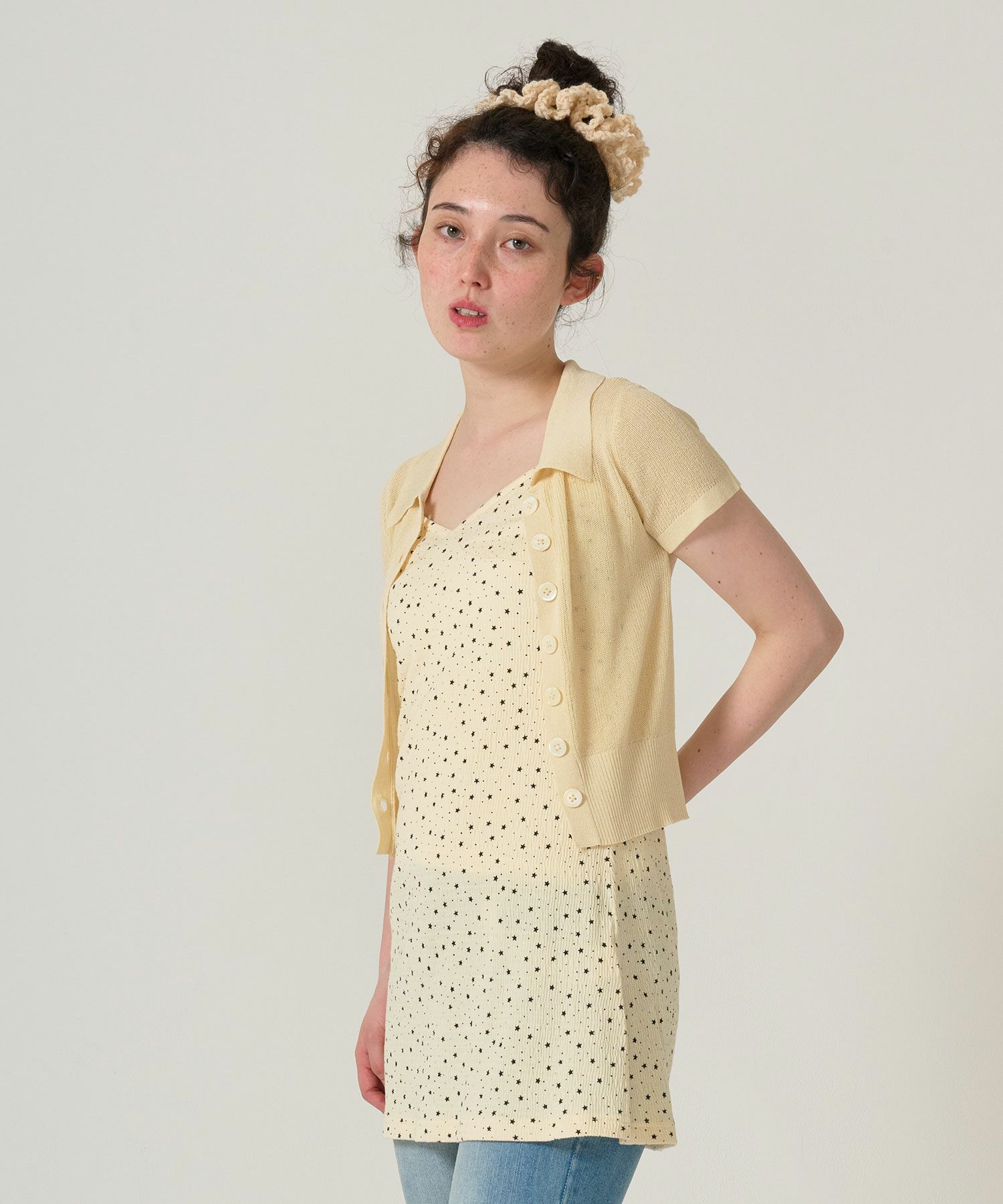 ニット/襟付きニット/シアー/トップス