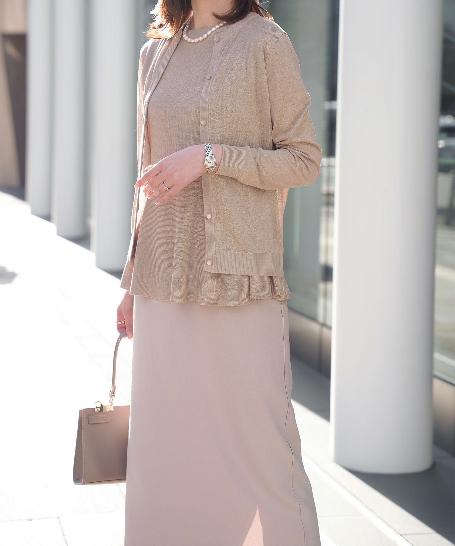 ペプラムニット アンサンブル HUIT 全4色｜hit411-0224【1