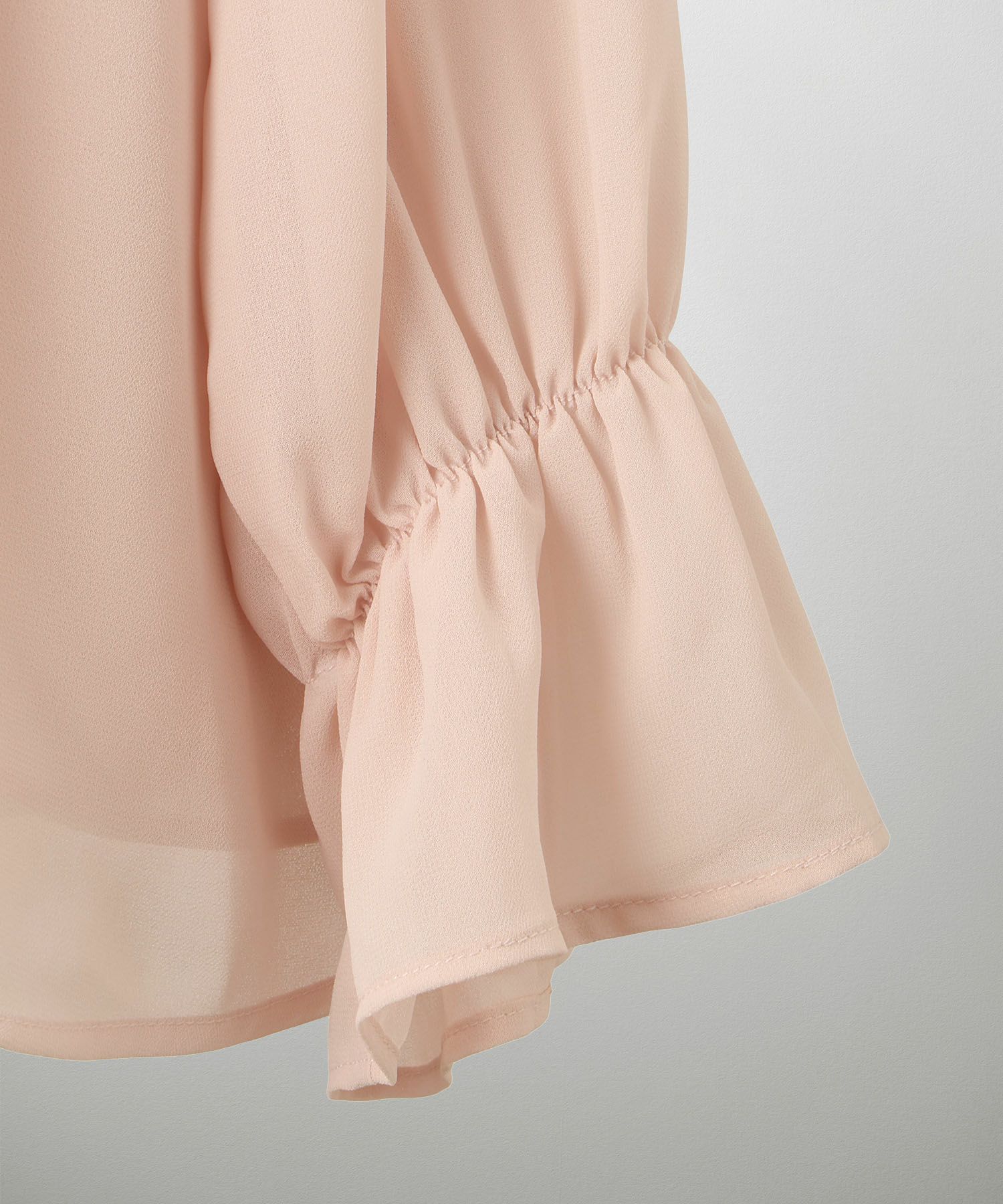 レディース ブラウス パール ビジュー 洗える きれいめ アイボリー/ピンクベージュ/ブラック キャンディースリーブ