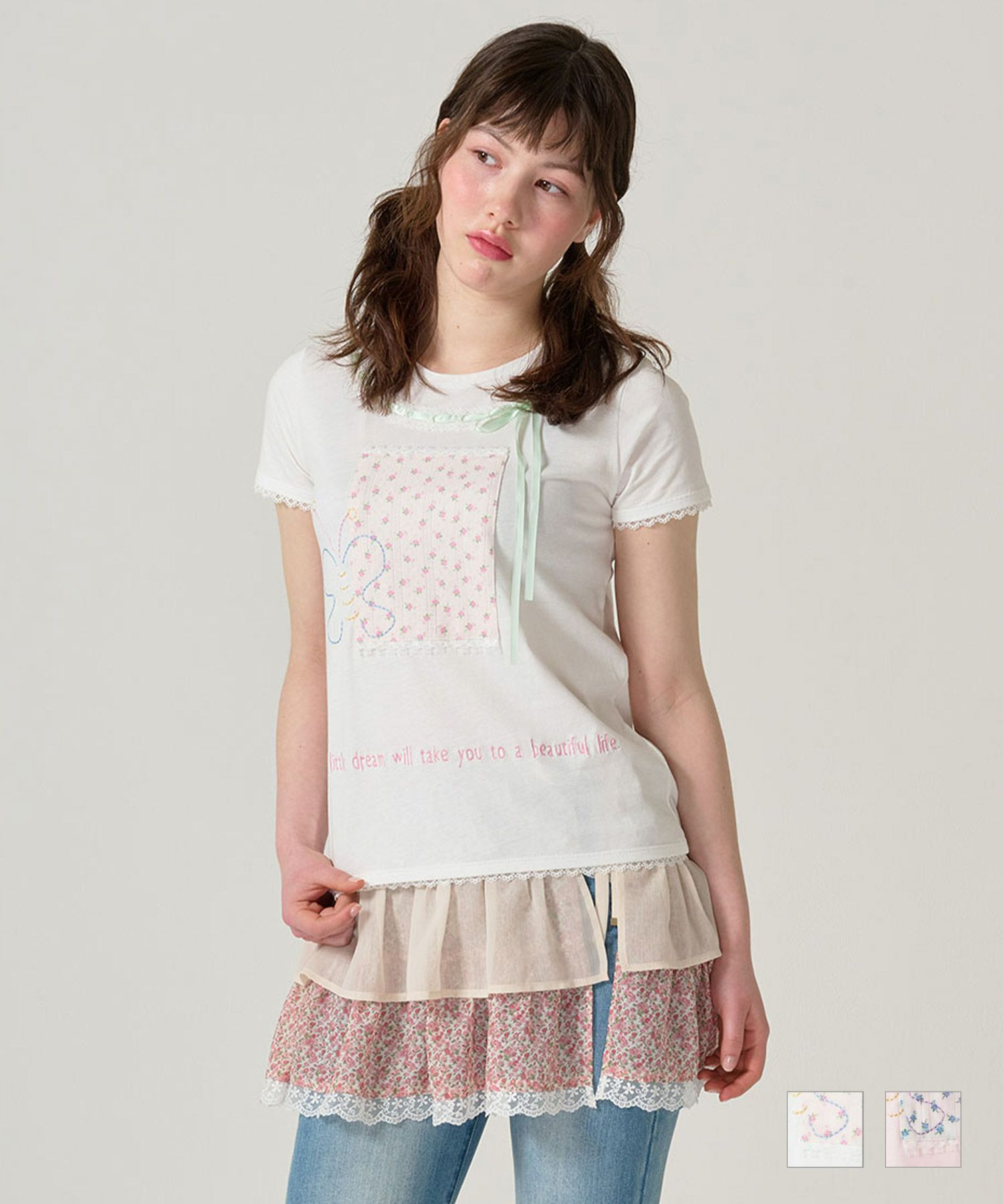 トップス/半袖/Tシャツ/コラージュ