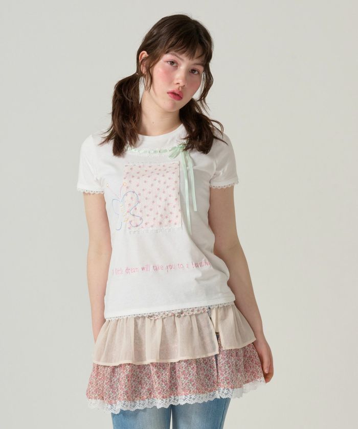 TINA:JOJUNティーナジョジュン Tシャツ キャミソール ピンク カーキー TINA:JOJUNティーナジョジュン Tシャツ キャミソール ピンク