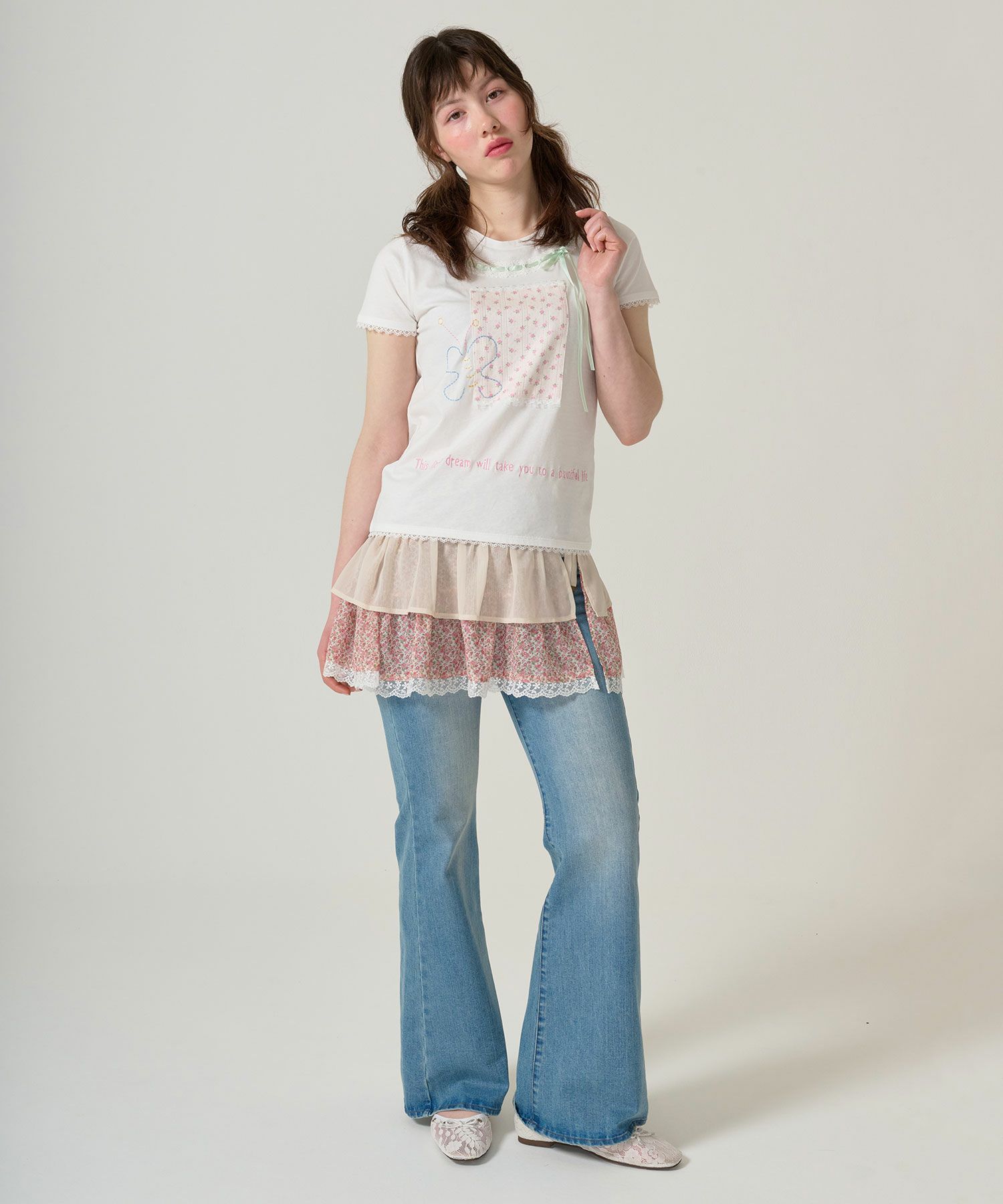 トップス/半袖/Tシャツ/コラージュ