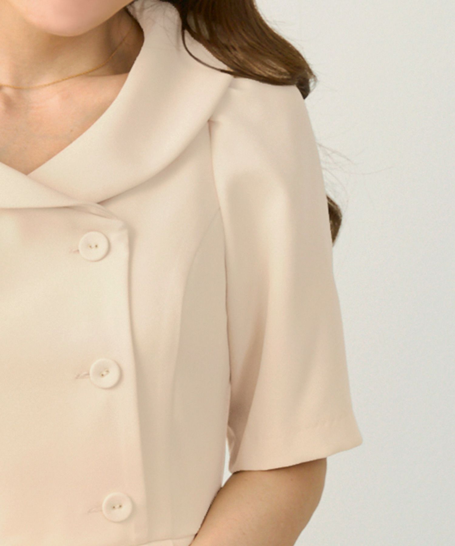 手洗い可 オケージョン 袖山タック エレガント おしゃれ フェミニン タイト 上品 大人可愛い きれいめ 夏 ジョイントスペース