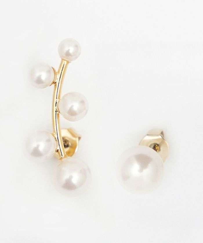 パール アシンメトリー 2way ピアス Pearl Asymmetry 2way Pierce